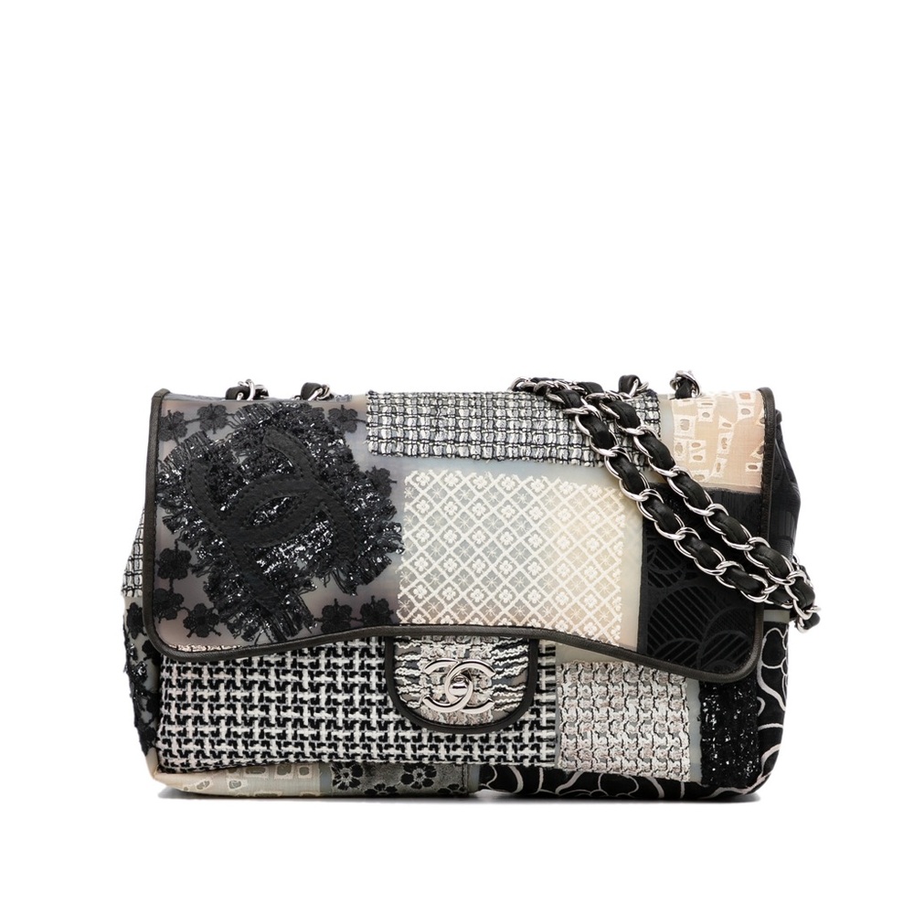 Chanel Black and White Patchwork Shoulder Bag